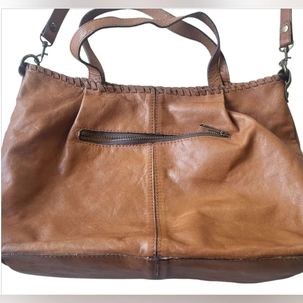 Patrica Nash Brown Leather Handbag With Top Handle or Shoulder Strap